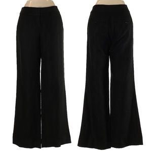 LOFT black Wide Leg Linen Pants size 0 petite